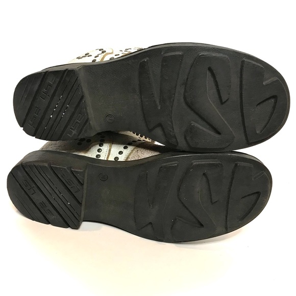 ASH Studded Boots Buckle Strap Distressed Engineer - Picture 9 of 15